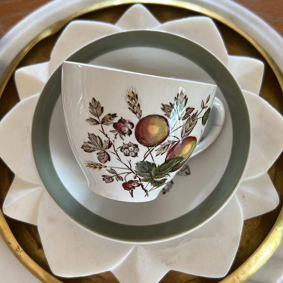 Vintage Alfred Meakin Hereford Platter, Cup + Saucer Set Staffordshire England - Picture 3 of 12